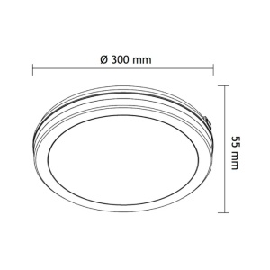 LED plafonjera 30W 3000/4000/6500K IP65 siva PROSTO - Img 3