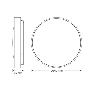 LED plafonjera 60W 6500K IP20 srebrna OSRAM - Img 3
