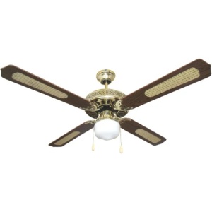 Plafonski ventilator sa svetlom E27 125 cm 70W braon-zlatni PROSTO