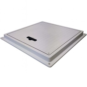 Poklopac za šaht PVC - kockasti sivi 30x30cm PLUS GROUP