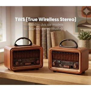 Prenosni retro Bluetooth radio PROSTO - Img 2