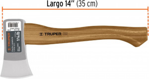 Sekira kamperska sa drvenom drškom 0.5kg TRUPER - Img 3