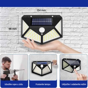 Solarni LED reflektor sa PIR senzorom pokreta 1W PROSTO - Img 3