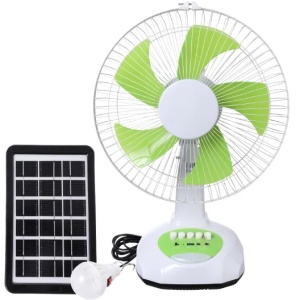 Stoni punjivi ventilator sa solarnim panelom i LED lampom PROSTO