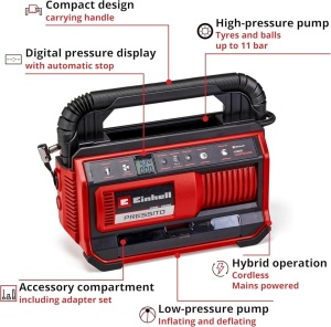 Akumulatorski hibridni kompresor PRESSITO 18/25 Hybrid EINHELL - Img 2
