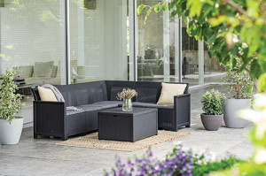Baštenski set ugaoni elodie 6 seater sa box stolom - grafit KETER - Img 2