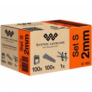 Komplet za nivelaciju pločica 2mm (100 kajli + 100 spona + klešta) SYSTEM LEVELING - Img 1