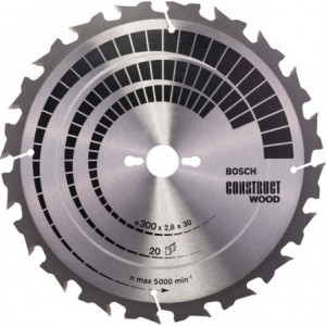 Kružna testera za drvo Construct 300x1.8mm - 20 zuba BOSCH - Img 1