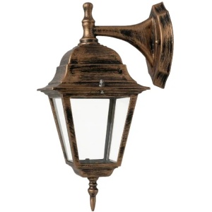 Kvadratna zidna baštenska lampa E27 IP44 bronza ARTE ILLUMINA
