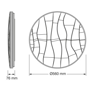LED plafonjera 56cm 72W 4000K IP20 bela OSRAM  - Img 2