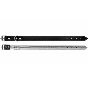 Ogrlica za psa koža - tekstil 25x500mm
