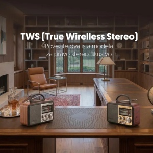 Prenosni retro Bluetooth radio PROSTO - Img 2