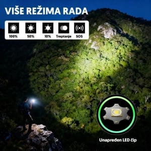 Punjiva LED baterijska lampa - Img 6
