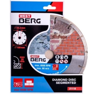 Rezna ploča dijamantska segmentna 110-230mm WESTBERG - Img 3