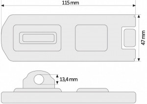 Sigurnosne ušice za katanac 115mm ABUS - Img 3