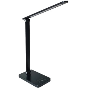 Sklopiva stona LED lampa sa satom i USB punjenjem 6.5W crna OSRAM