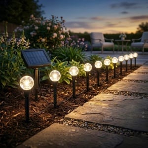 Solarni LED ubadajući niz 1.8 m 10 lampi - Img 3