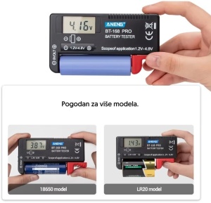 Tester baterija 1.5V(AA,AAA,C,D), 9V, 3.7V Li-Ion - Img 6