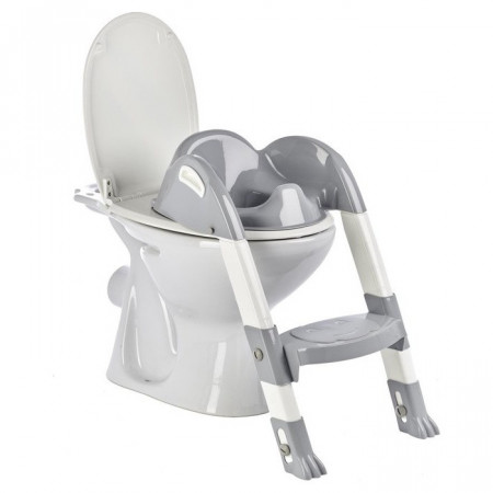 Reductor pentru toaleta cu scarita Kiddyloo GREY CHARM