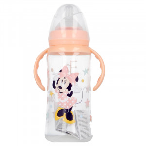 DISNEY MINNIE BIBERON 360 ML ANTICOLICI , DEBIT VARIABIL, CU MANER - Img 1