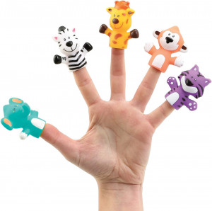 LUDI Set 5 marionete deget „SAFARI ANIMALS” - Img 4