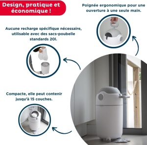 Cos stocare scutece uzate Thermobaby - Img 5