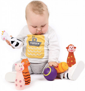 Ludi set de popice Soft cu animalute - Img 2