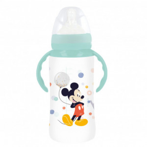 DISNEY MICKEY BIBERON 360 ML ANTICOLICI , DEBIT VARIABIL, CU MANER - Img 1