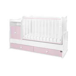Трансформиращо се детско легло TREND PLUS 70/160 цвят БЯЛО/ORCHID PINК