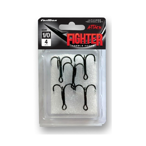 Formax - Ancore Attack Fighter Treble Hooks Nr.4, 8buc/blister - Img 1