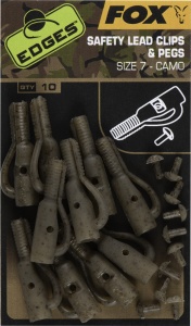 Clips Plumb Pierdut Fox Edges Camo Slik Lead Clip + Pegs Nr.7, 10buc/plic - Img 4