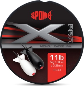 Fir Pescuit Monofilament Spomb X Pro Mono Red 0.26mm/11lbs/300m