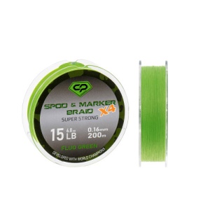 Fir textil Carp Pro Diamond Spod Marker Braid X4 Fluo Green 0.16mm/15lb/200m