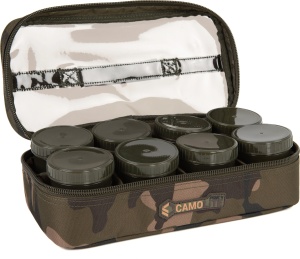 Geanta Momeala Fox Camolite 12 Pot Hookbait Case, 33x17x10cm - Img 2