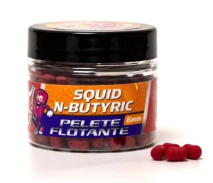 PELETE FLOTANTE FEEDER SQUID N-BUTYRIC (ROSU) 6mm 20g