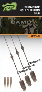 Segmente Fox Edges Naturals Heli Clip Rigs Submerge, 30lbs, 3buc/pac - Img 2