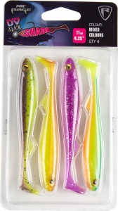 Slick Shad 11cm Mixed UV Colour Pack 4pcs - Img 2