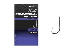 X4 Commercial Silvers Size 18 Barbless - Img 1