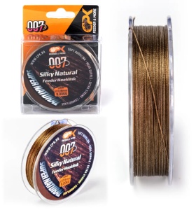 007 CPK SILKY NATURAL Hooklink 0.23mm 26lb / 11.8kg BROWN