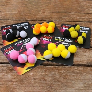 Boilies Artificial Mack2 Ziggy Foam Boilie Two Tone Alb-Roz 6buc