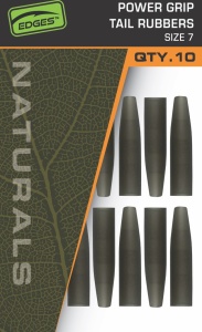 Conuri Fox Edges Clips pentru Plumb Pierdut Fox Edges Naturals Power Grip Tail Rubbers, Nr.7, 10buc/plic - Img 2