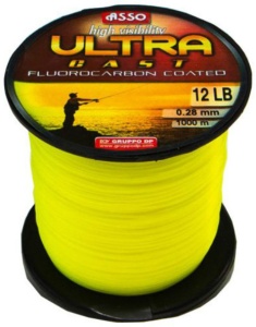 Fir Asso Ultra Cast 0.24mm 8.10kg 1000m Galben Fluo