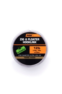 Fir Monofilament Fox Zig & Floater Hooklink, Trans Khaki, 100m - Img 2