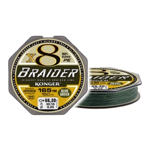 Fir Textil Konger Braider X8 0.20mm 25.3kg 150m Olive Green - Img 1