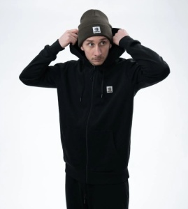 Hanorac Nash Make It Happen Badge Zipped Hoody, Black - Img 3