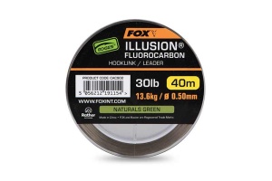 Inaintas/Fir Forfac Fluorocarbon Fox Illusion Hooklink/Leader, Naturals Green, 40m