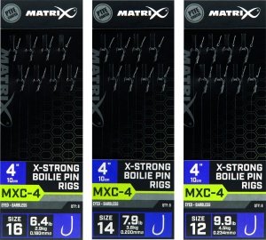 MXC-4 Size 16 Barbless 0.18mm 4 10cm X-Strong Boilie Pin 8pcs