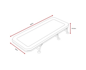Pat Avid Carp Revolve Bed, 6 Picioare, 200x80x35cm - Img 7