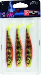 Pro Shad Packs 10cm 4in UV Bright Perch 3pcs