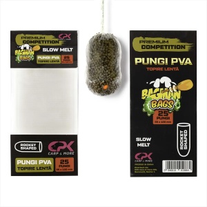 PUNGI PVA BAGMAN 55/120 mm PREMIUM COMPETITION 25 buc FAST MELT